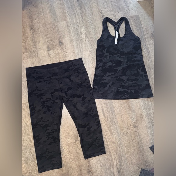 Lululemon Wamo Camo Black Gray Active SET 8/10 - Picture 7 of 7